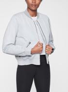 Athleta Womens Northstar Bomber Jacket Grey Matter Size M