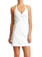 Athleta Womens Tara Halter Swim Dress Size 32b/c - Bright White