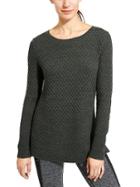 Athleta Womens Honeycomb Sweater Tunic Size L - Ancient Forest Heather