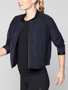 Athleta Womens Side Zip Bomber Navy Size L