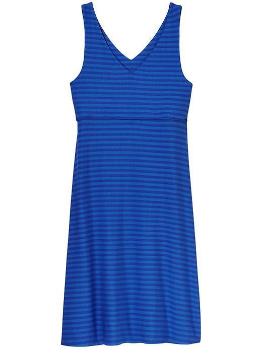 Athleta Womens Stripe Santorini 2 Dress Size M - Cerulean Blue/ Amalfi Blue