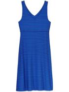 Athleta Womens Stripe Santorini 2 Dress Size M - Cerulean Blue/ Amalfi Blue