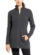 Athleta Womens Chill Chaser Sweater Coat Size L - Charcoal