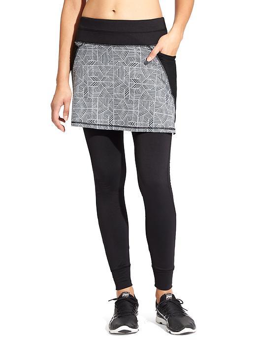 Athleta Womens Geo Powder Peak 2 In 1 Tight Size L Tall - Cobblestone Grey