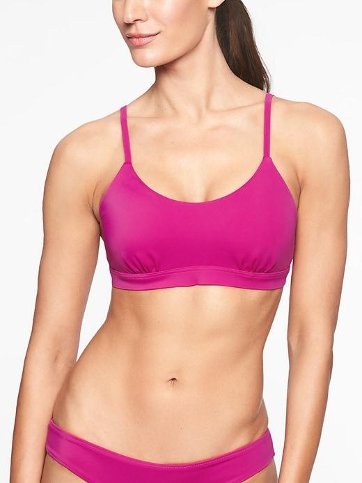 Athleta Womens Summerland Bikini Top Clematis Size 34d/dd