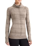 Athleta Womens Remarkawool Cowl Neck Top Size L - Foxtail Taupe Heather/dove