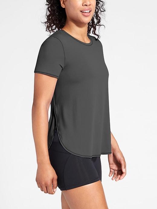 Athleta Womens Sunlover Upf Tee Flint Grey Size S