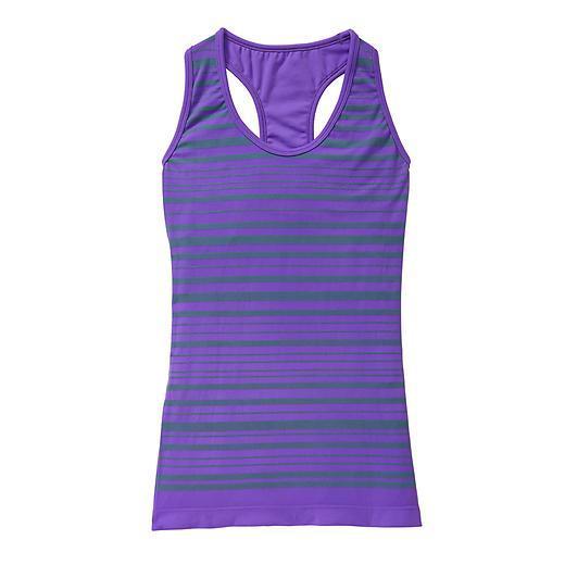Athleta Neon Stripe Racerback Tank - Morning Glory Purple/