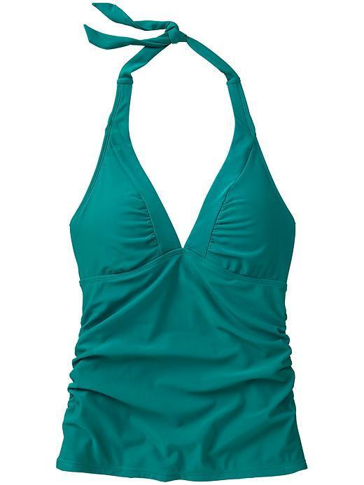 Athleta Womens Shirrendipity Halter Tankini Size M - Emerald Green