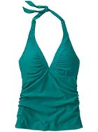Athleta Womens Shirrendipity Halter Tankini Size M - Emerald Green
