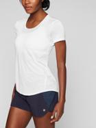 Athleta Womens Shadow Stripe Chi Tee Size S Tall - Bright White