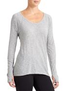 Athleta Womens Daily Top Size L Tall - Grey Heather