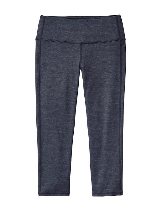 Athleta Womens High Rise Quest Chaturanga Capri Size L Tall - Navy