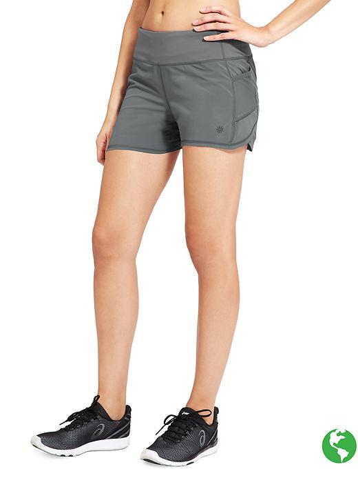 Athleta Womens Ready Set Go Short 4&quot; Size L - Shadow Grey