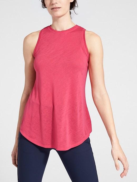 Athleta Womens Breezy Tank Summer Azalea Size S