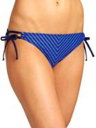 Athleta Womens Stripe Notsostring Bottom Size M - Dress Blue Stripe