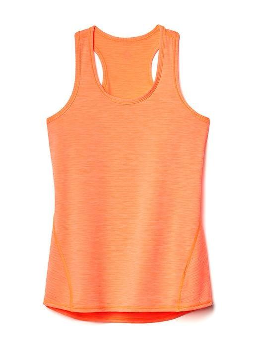 Athleta Womens Shadow Stripe Chi Rules Tank Size L/12 - Cosmic Orange