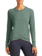 Athleta Womens Criss Cross Sweatshirt Size L Tall - Jasper Green