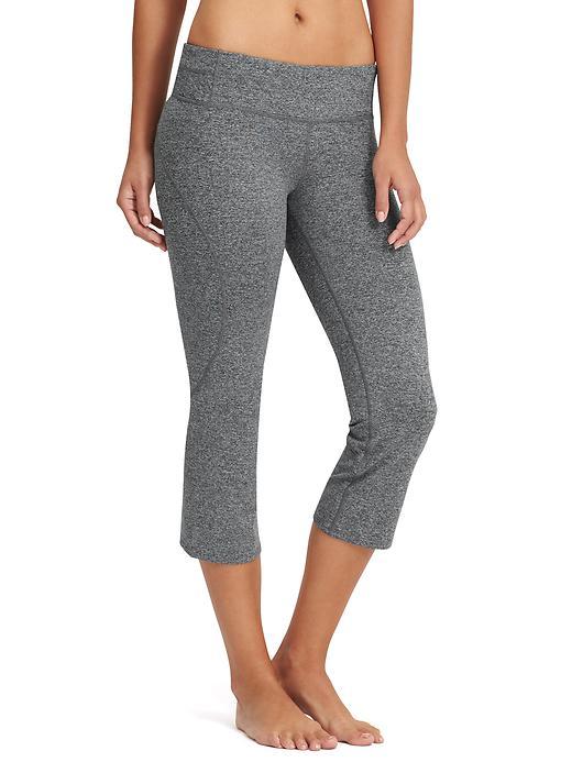 Athleta Womens Work It Out Capri Size L Tall - Black Heather