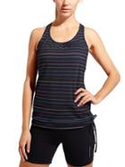 Athleta Womens Multi Stripe Tinker Tank 2 Size 1x Plus - Navy