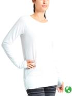 Athleta Womens Studio Cinch Sweatshirt Size L - Bright White