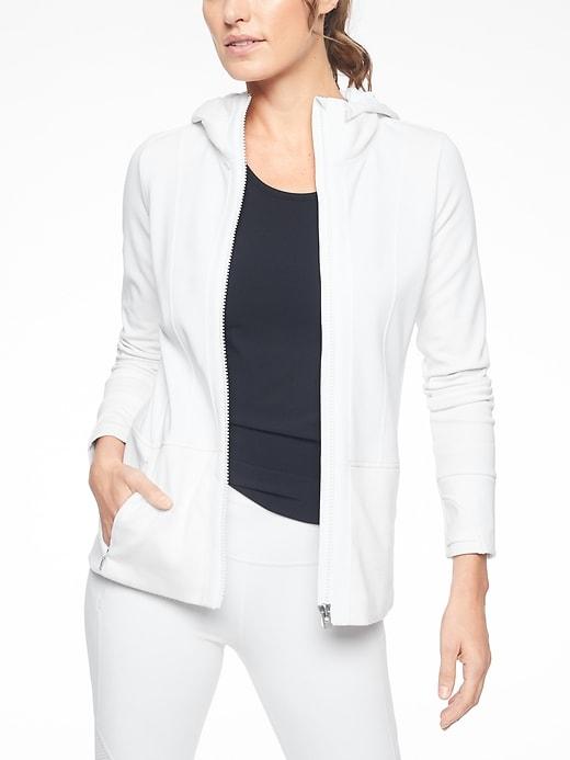 Athleta Womens Fitted Victory Hoodie Bright White Size L