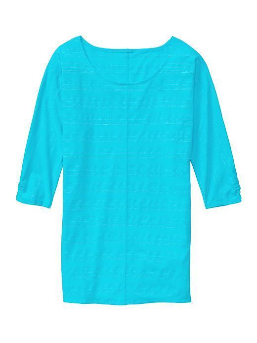 Athleta Womens Shimmer Stripe Dory Dolman Size Xxs - Geode Blue