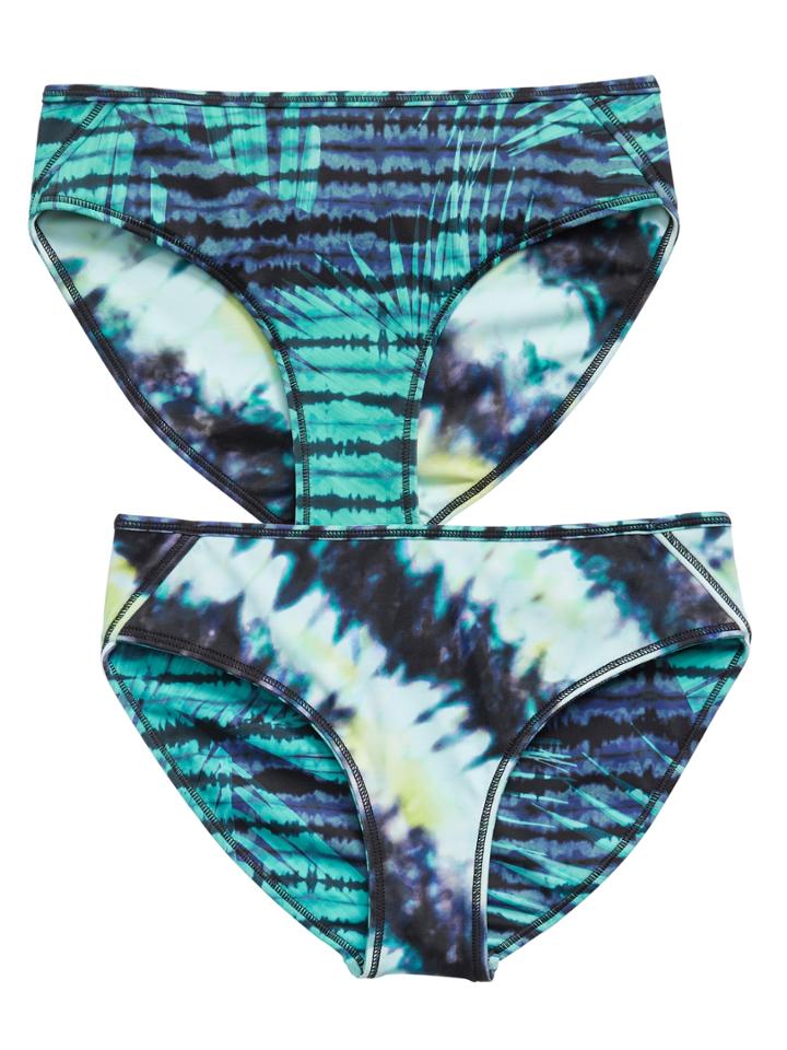 Athleta Girl Reversible Palm Tie Dye Bikini Bottom