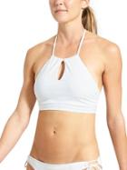 Athleta Womens High Neck Keyhole Bikini Size L - Bright White