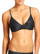 Athleta Womens Dot Leila Bikini Size 32d/dd - Black Dot