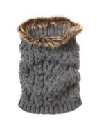 Athleta Womens Faux Fur Knit Scarf By Vincent Pradier Grey Size One Size