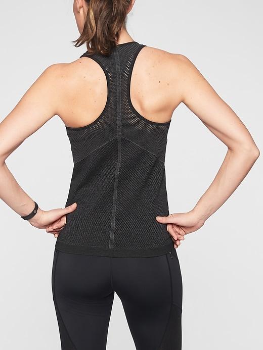 Athleta Womens Caliber Tank Black/ Flagstone Grey Size M