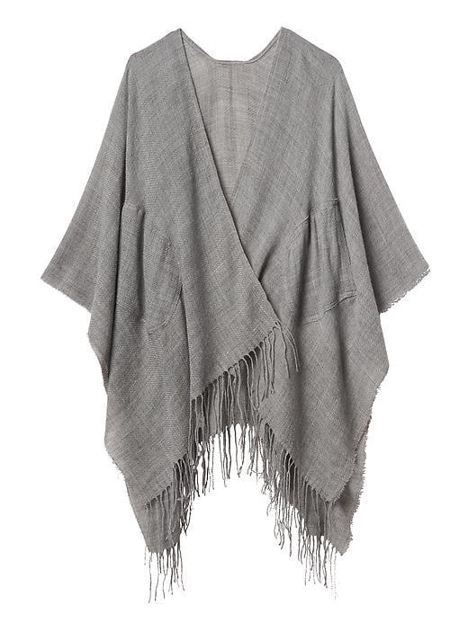 Athleta Womens Pocket Ruana Grey Size One Size