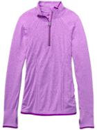 Athleta Womens Fastest Track Half Zip Size L - Sparkling Purple Heather