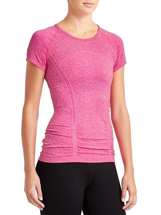 Athleta Womens Fastest Track Tee Size L - Brilliant Magenta Heather
