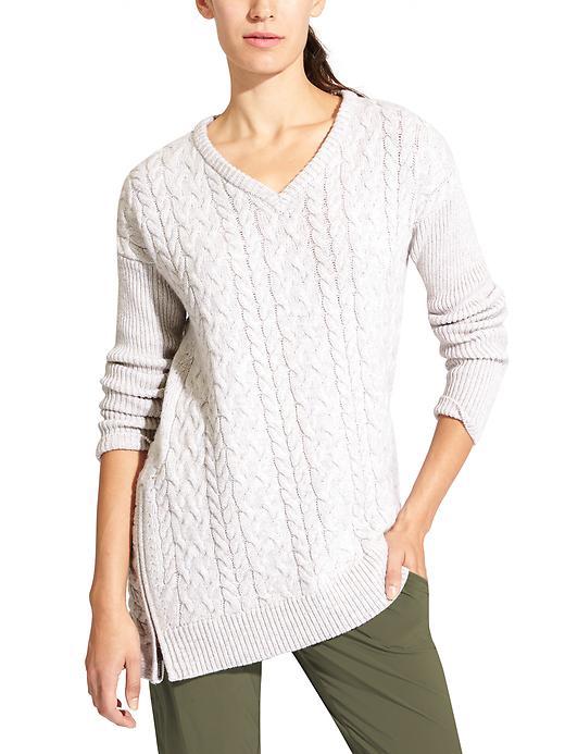 Athleta Womens Northern Lights Tunic Size L - Camel/dove Marl