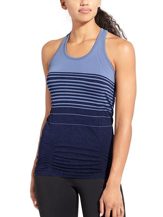 Athleta Womens Stripe Fastest Track Tank Smooth Sailing Size L