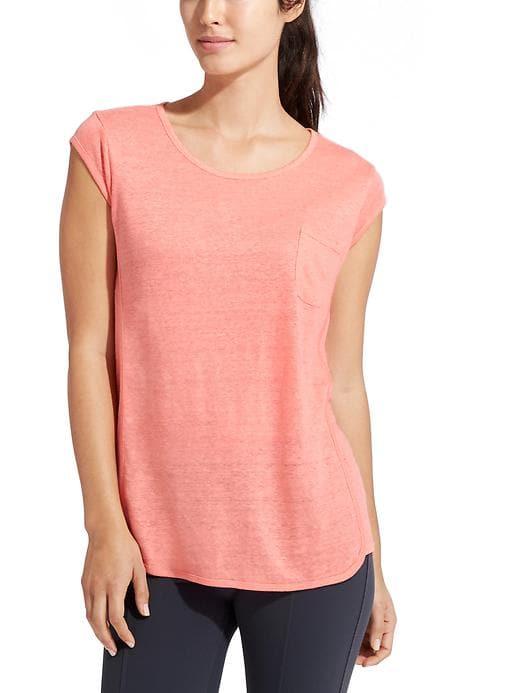 Athleta Womens Newport Tee Tango Coral Size L