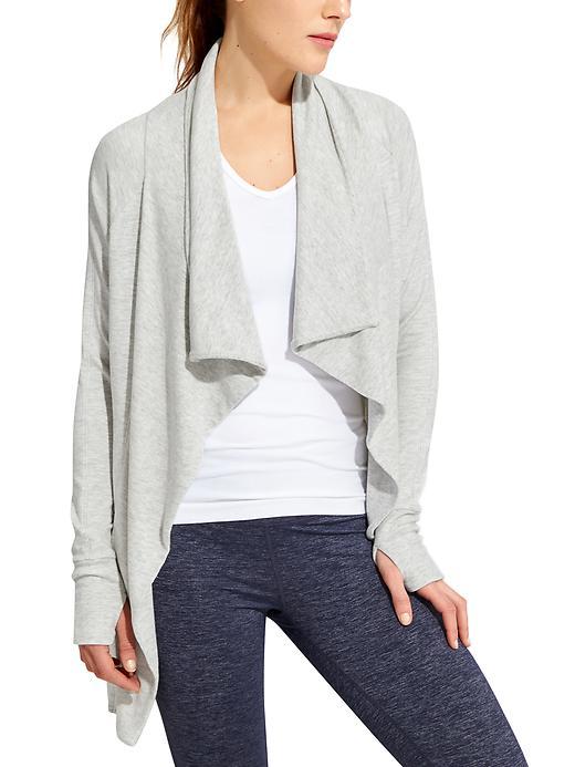Athleta Womens Studio Wrap Size 1x Plus - Light Grey Heather