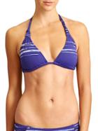 Athleta Womens Printed Aqualuxe Bikini Size L - Amalfi Blue