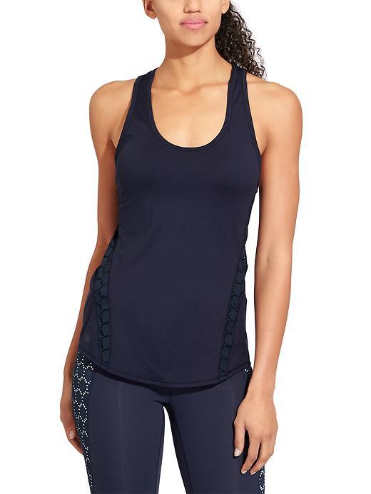 Athleta Womens Eyelet Tank Size M - Navy