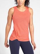 Athleta Womens Knot Zephyr Tank Tango Coral Size Xl