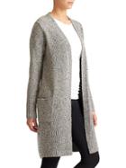 Athleta Womens Passage Sweater Coat Size L - Grey Donegal