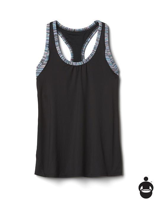 Athleta Spacedye Racer 2 In 1 Tank Size L/12 - Black