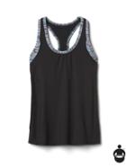 Athleta Spacedye Racer 2 In 1 Tank Size L/12 - Black