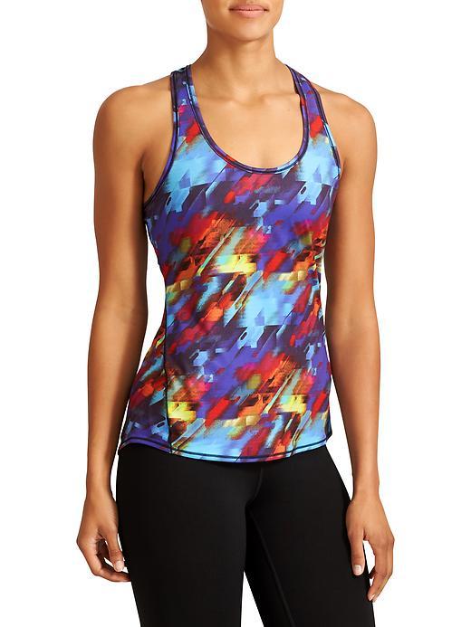 Athleta Womens Chi Tank Colorburst Size L - Navy