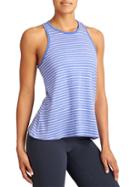 Athleta Womens Striped Serenity Trapeze Tank Size L - Belize Blue/bright White
