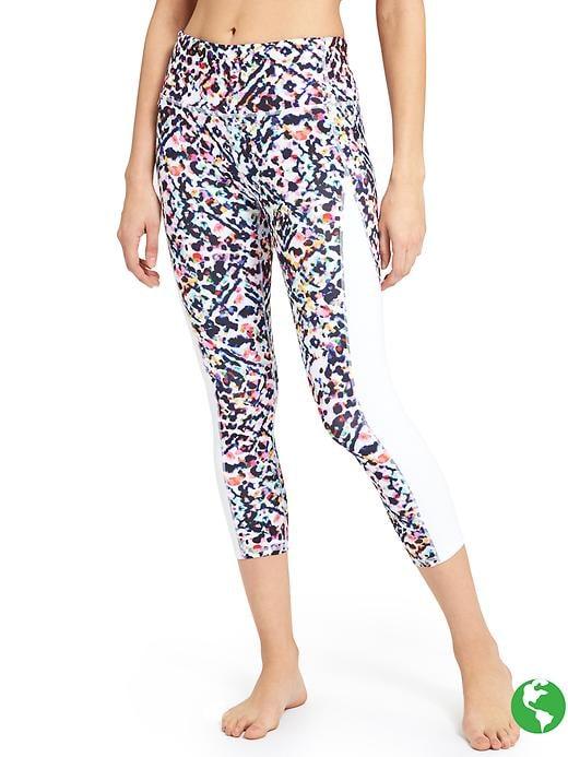 Athleta Womens High Rise Watercolor Chaturanga Capri Size S - Multi