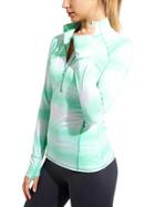 Athleta Womens Running Wild Half Zip 2.0 Stride Size Xl - Mint Green