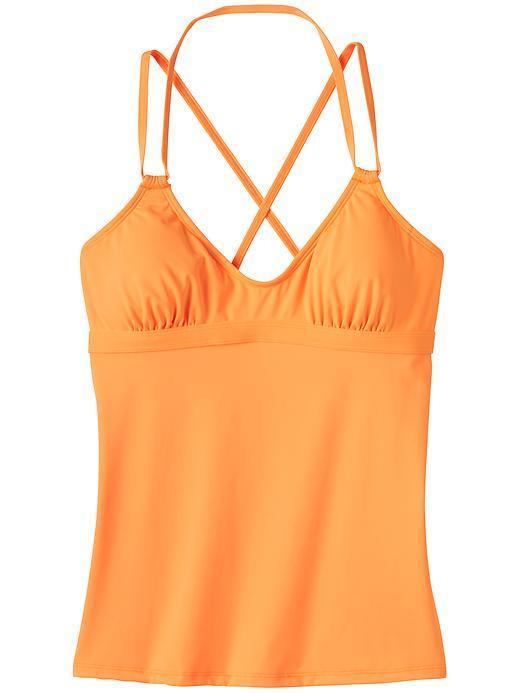 Athleta Womens Scoop Tankini Size L Tall - Orange Sherbet